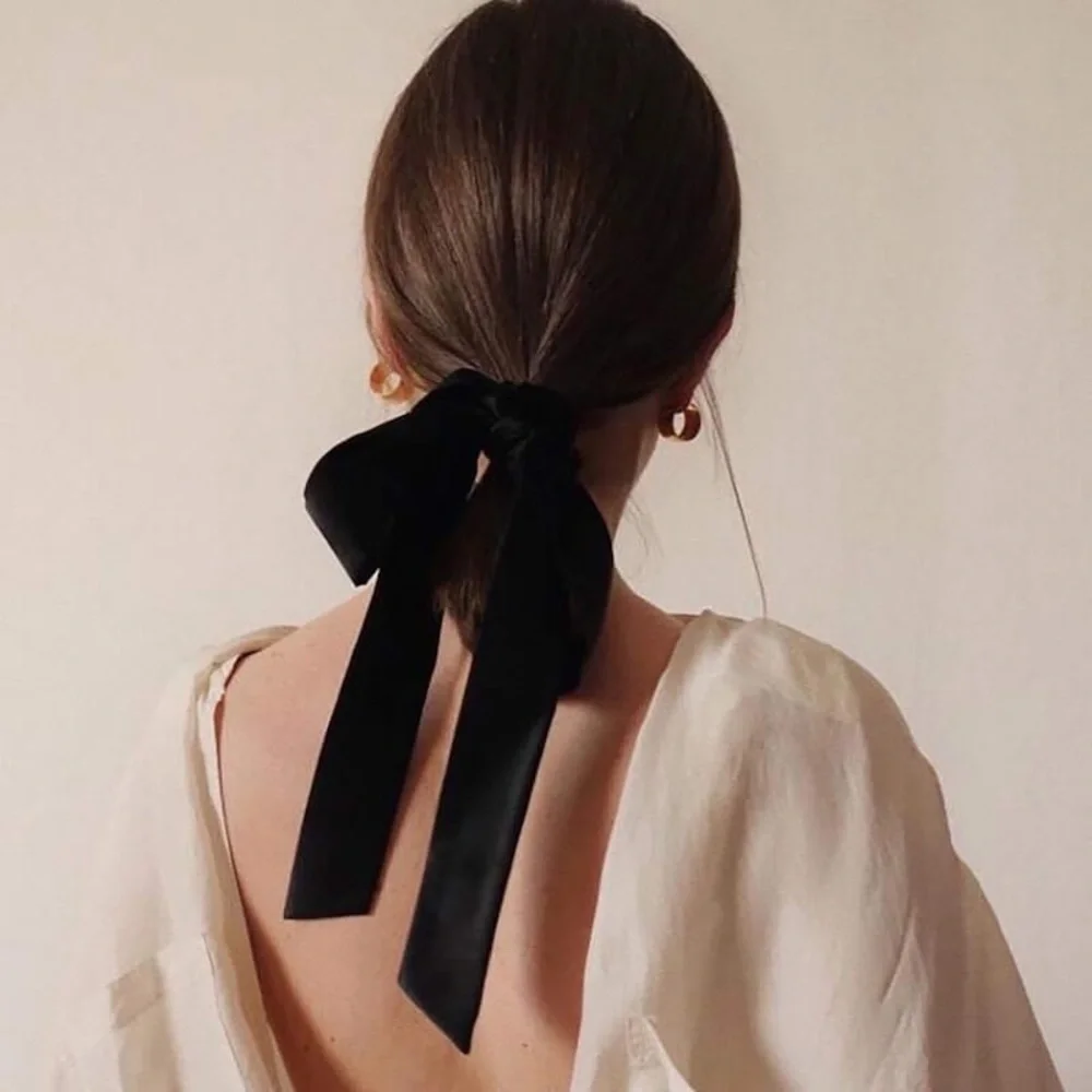 Black Bow Hair Pin